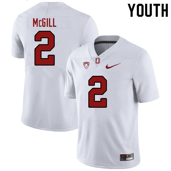 Youth #2 Jonathan McGill Stanford Cardinal College Football Jerseys Sale-White